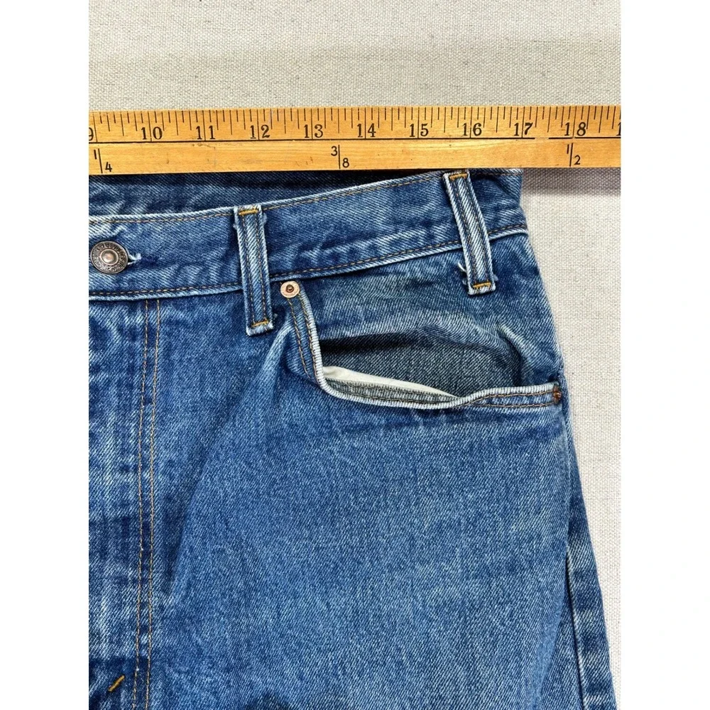 Vintage Levi's 505 Men's 36 Orange Tab Denim Blue Jeans Straight Leg